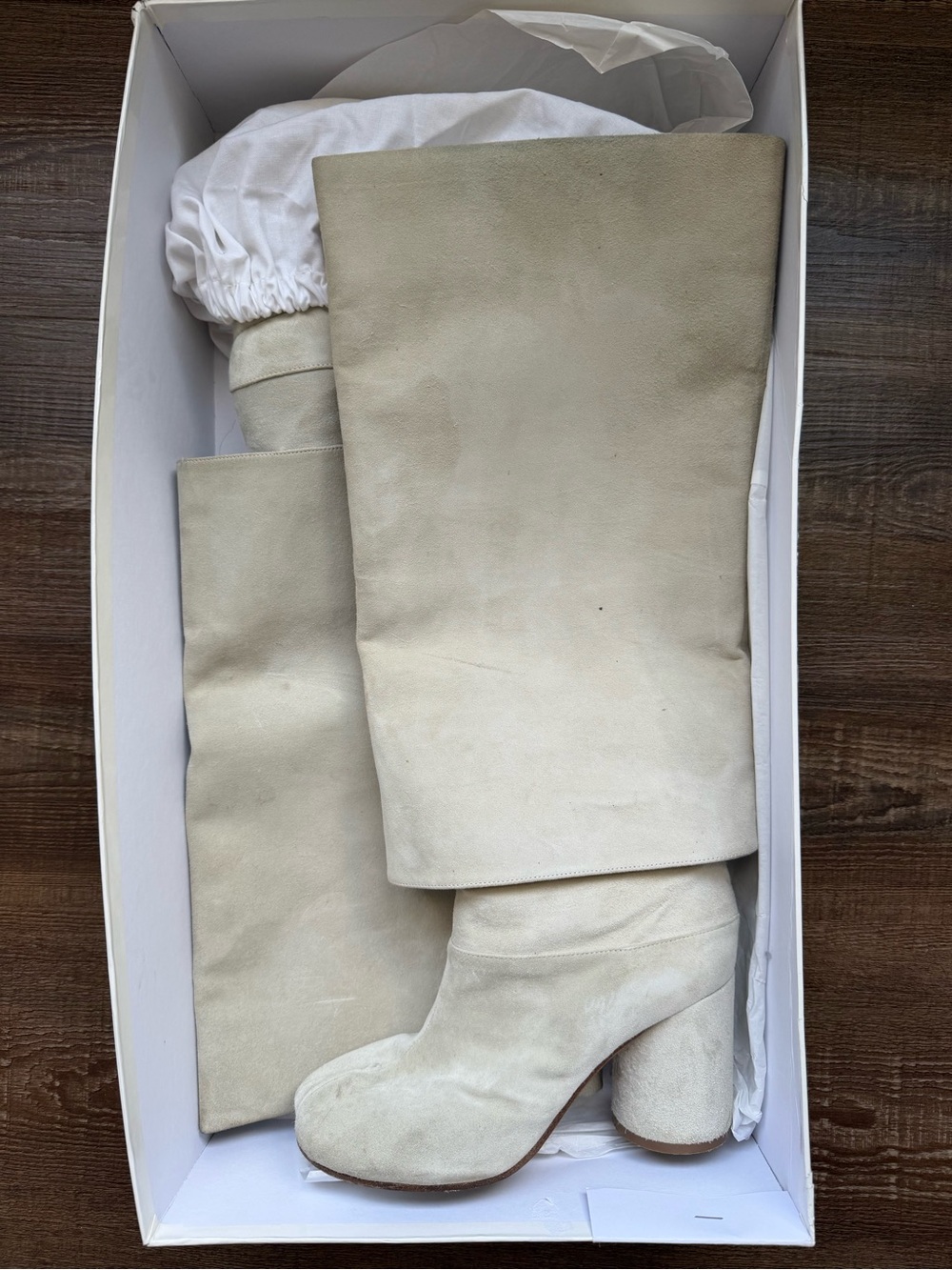 Maison Margiela Suede Tall Tabi Boots - Picture 3 of 7